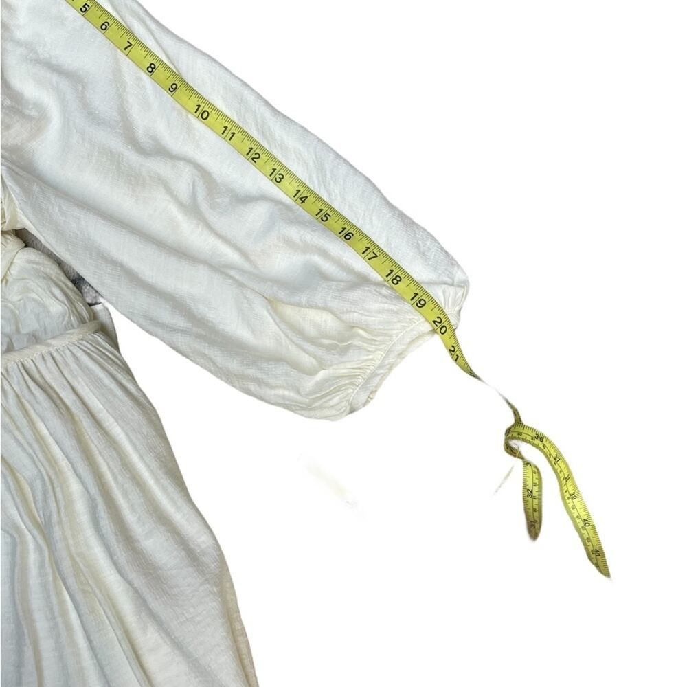 NWT ASOS EDITION Smock Peasant Midi Dress Womens O Cream - Picture 13 of 16